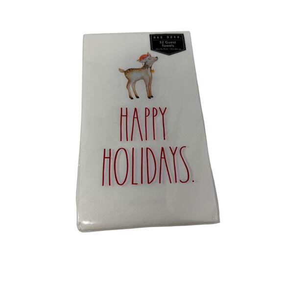 Rae Dunn Happy Holidays Party Tableware Christmas Holiday Plates And Napkins - Picture 4 of 8